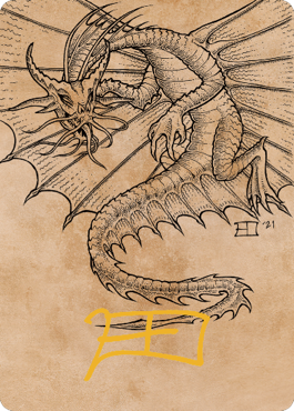 Ancient Gold Dragon Art Card (Gold-Stamped Signature) [Commander Legends: Battle for Baldur's Gate Art Series]
