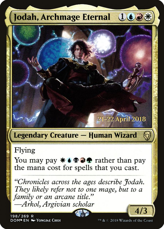 Jodah, Archmage Eternal  (Prerelease) [Dominaria Prerelease Promos] (PDOM 198S)