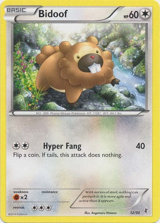 Bidoof (12/30) [XY: Trainer Kit - Bisharp & Wigglytuff]