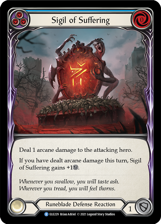 Sigil of Suffering (Blue) [ELE229] 1st Edition Rainbow Foil