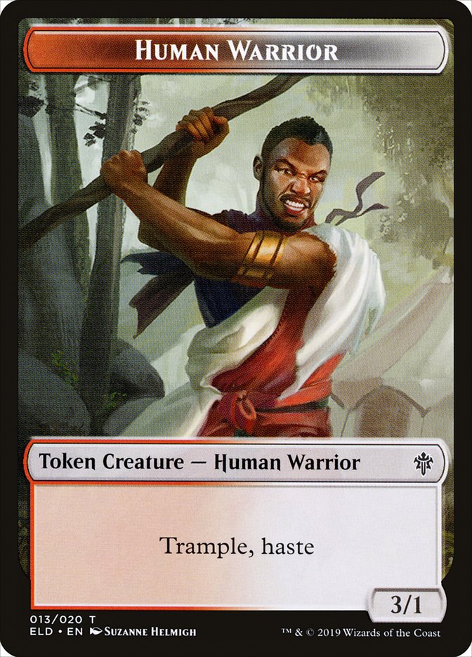 Human Warrior [Throne of Eldraine Tokens] (TELD 13)