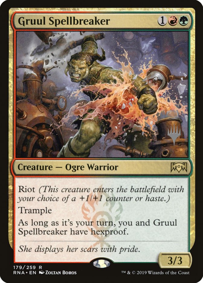Gruul Spellbreaker (Promo Pack) [Ravnica Allegiance Promos] (PRNA 179P)