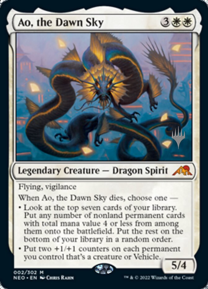 Ao, the Dawn Sky (Promo Pack) [Kamigawa: Neon Dynasty Promos] (PNEO 2)