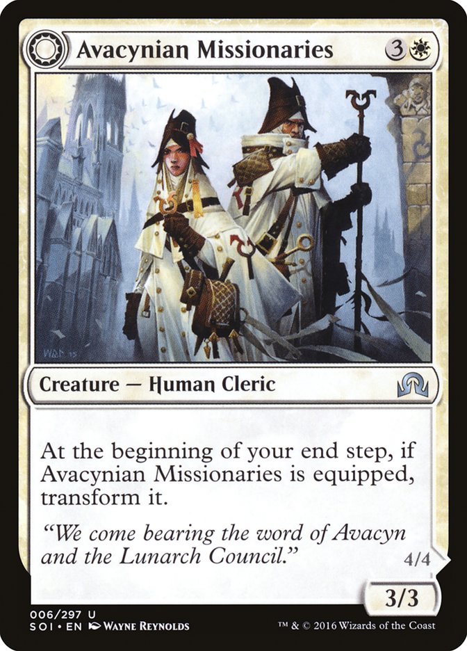 Avacynian Missionaries // Lunarch Inquisitors [Shadows over Innistrad] (SOI 6)