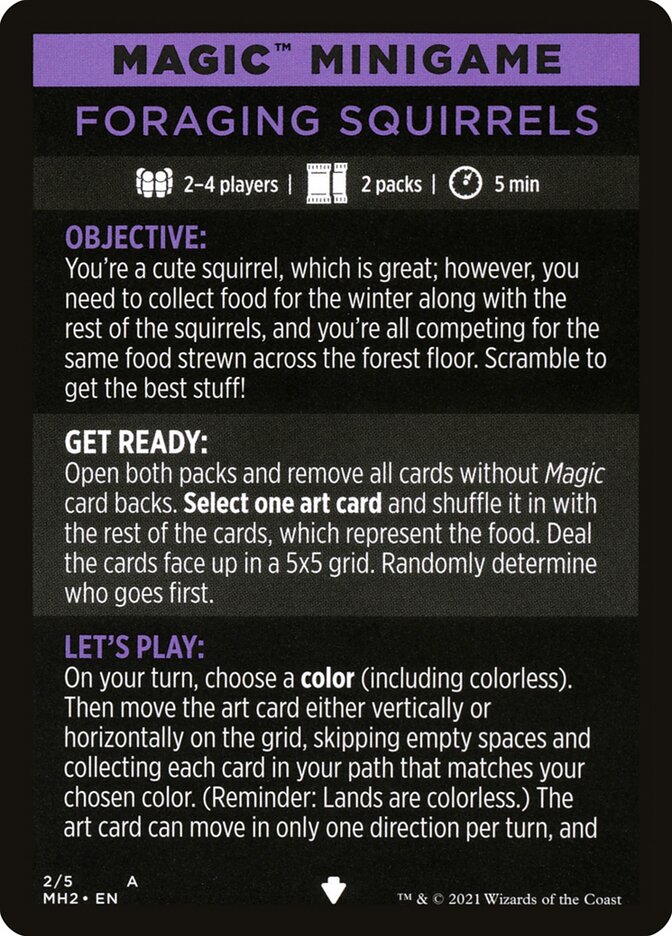 Foraging Squirrels (Magic Minigame) [Modern Horizons 2 Minigame] (MMH2 2)