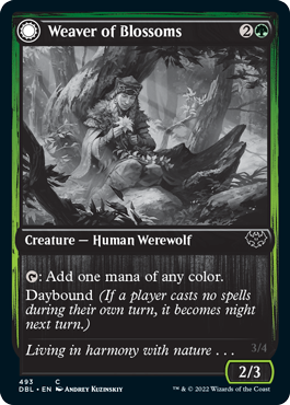 Weaver of Blossoms // Blossom-Clad Werewolf [Innistrad: Double Feature] (DBL 493)