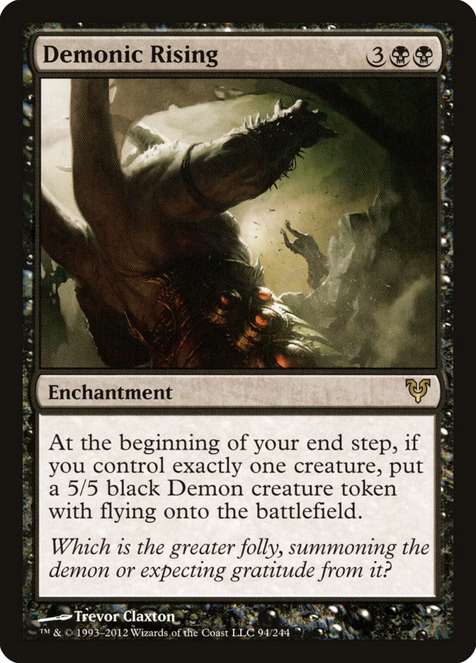 Demonic Rising [Avacyn Restored] (AVR 94)