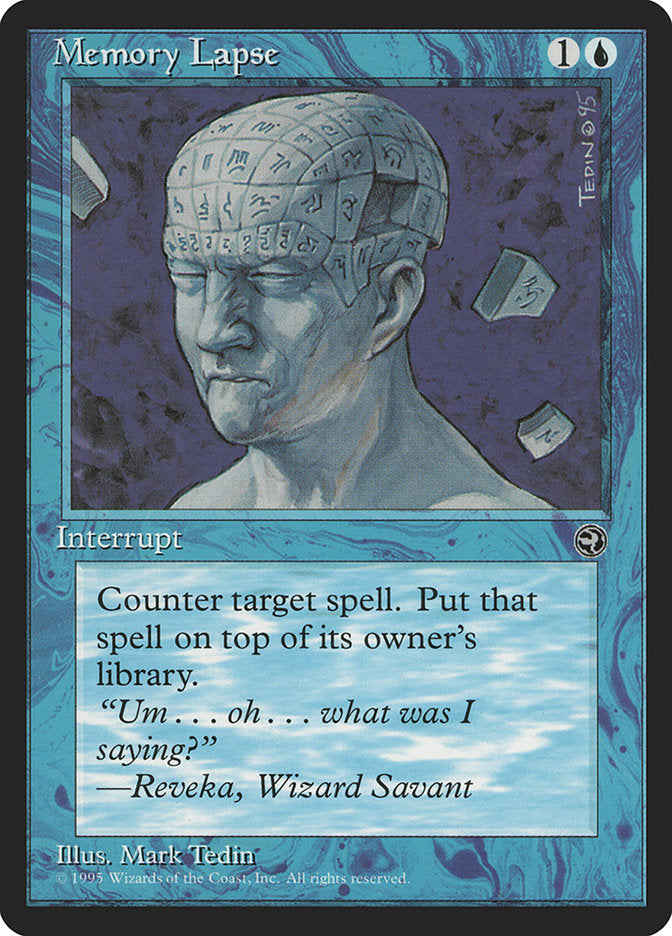 Memory Lapse (Reveka Flavor Text) [Homelands] (HML 32A)