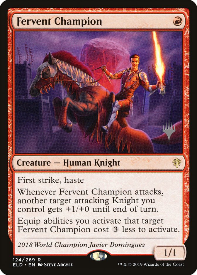 Fervent Champion (Promo Pack) [Throne of Eldraine Promos] (PELD 124P)