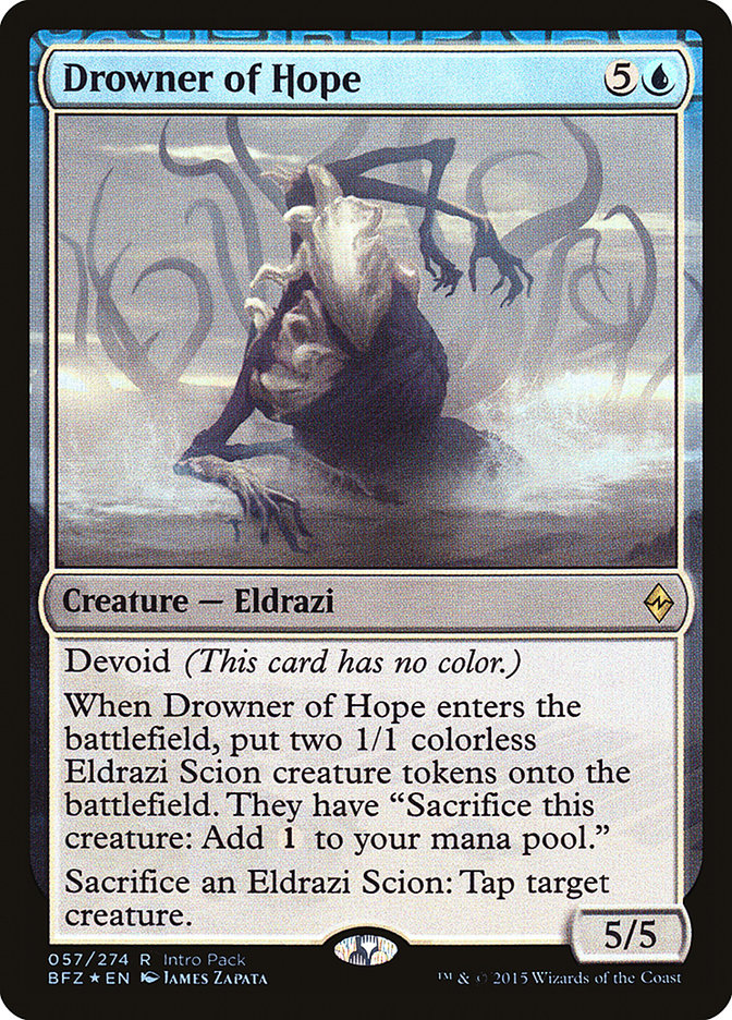 Drowner of Hope (Intro Pack) [Battle for Zendikar Promos] (PBFZ 57)
