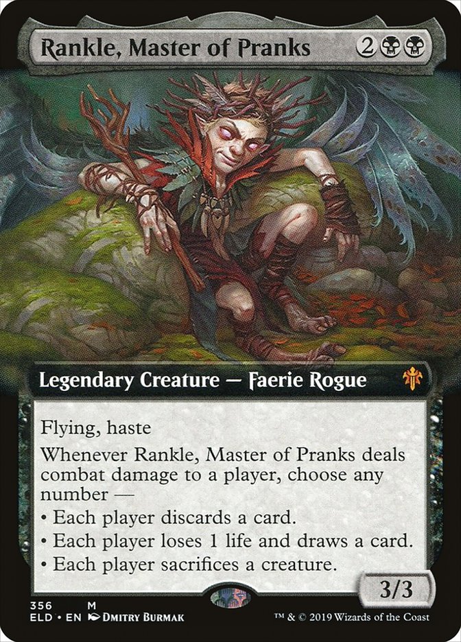 Rankle, Master of Pranks (Extended Art) [Throne of Eldraine] (ELD 356)