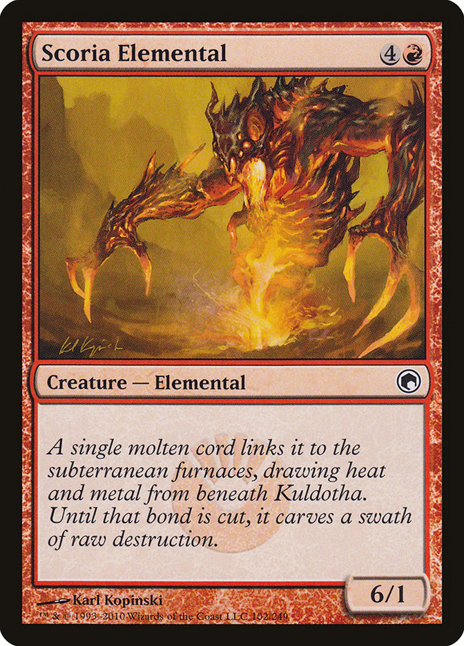 Scoria Elemental [Scars of Mirrodin] (SOM 102)