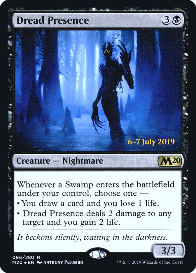 Dread Presence  [Core Set 2020 Prerelease Promos] (PM20 96S)