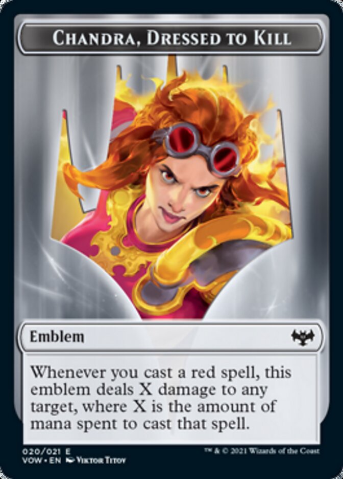 Chandra, Dressed to Kill Emblem [Innistrad: Crimson Vow Tokens] (TVOW 20)