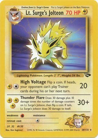 Lt. Surge's Jolteon (28/132) [Gym Challenge]