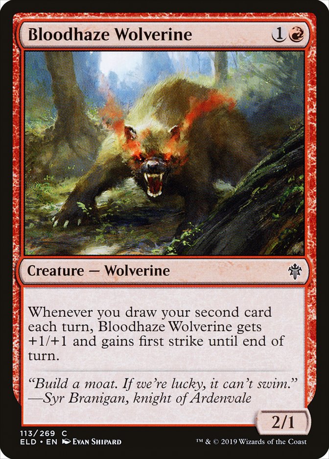 Bloodhaze Wolverine [Throne of Eldraine] (ELD 113)