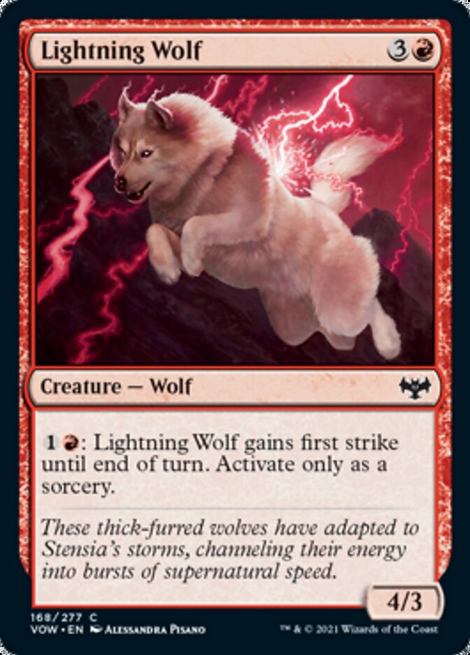 Lightning Wolf [Innistrad: Crimson Vow] (VOW 168)