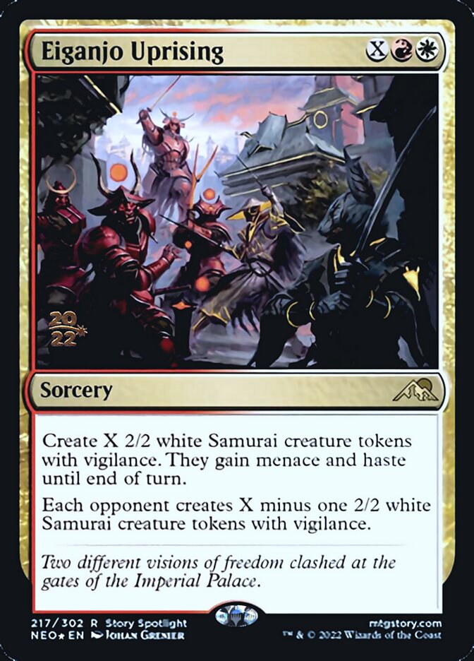 Eiganjo Uprising [Kamigawa: Neon Dynasty Prerelease Promos] (PNEO 217)