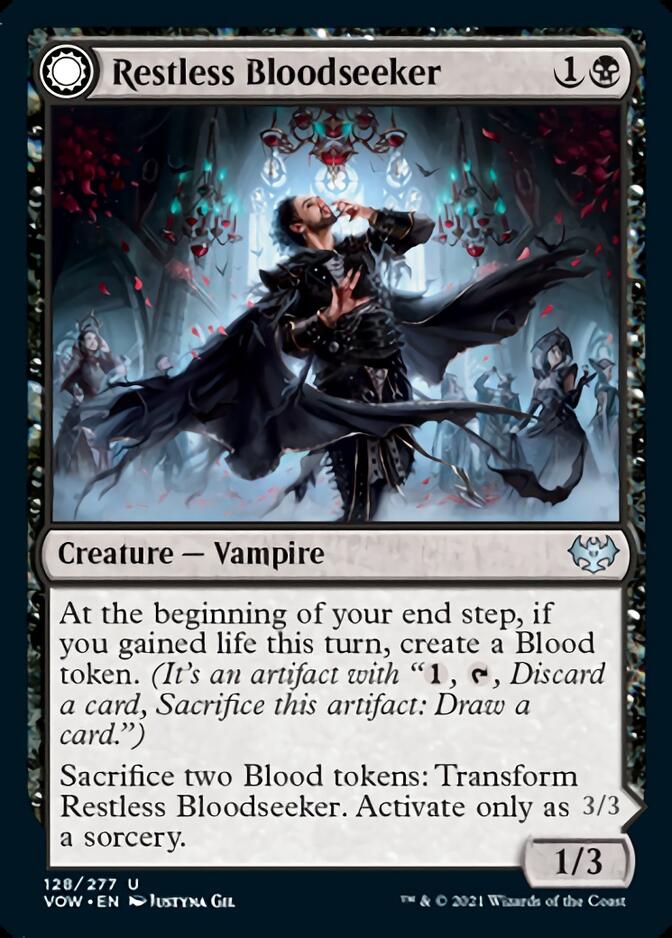 Restless Bloodseeker // Bloodsoaked Reveler [Innistrad: Crimson Vow] (VOW 128)