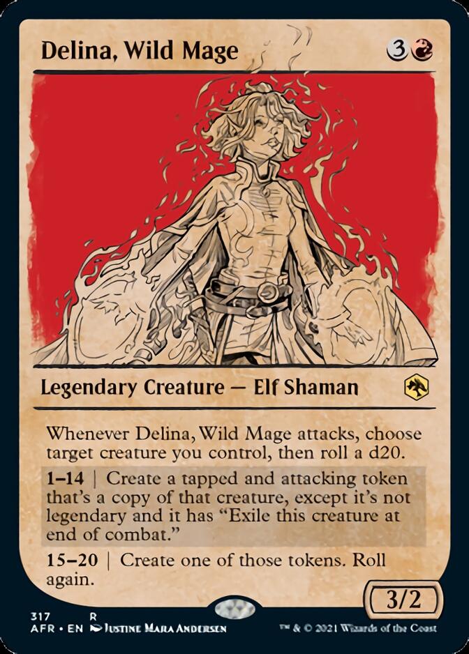 Delina, Wild Mage (Showcase) [Dungeons & Dragons: Adventures in the Forgotten Realms] (AFR 317)