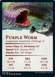 Purple Worm Art Card [Dungeons & Dragons: Adventures in the Forgotten Realms Art Series] (AAFR 3)