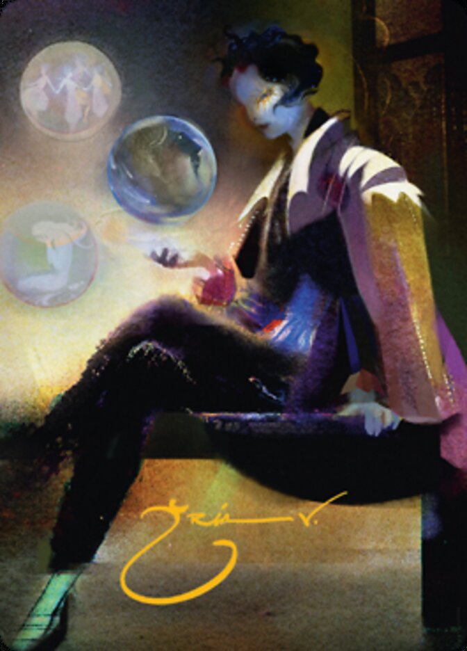 Obscura Interceptor Art Card (Gold-Stamped Signature) [Streets of New Capenna Art Series] (ASNC 74)
