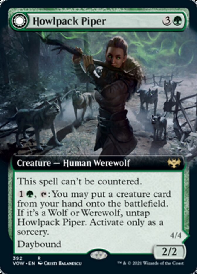 Howlpack Piper // Wildsong Howler (Extended) [Innistrad: Crimson Vow] (VOW 392)
