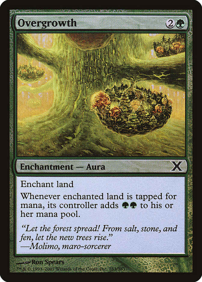 Overgrowth (Premium Foil) [Tenth Edition] (10E 283)