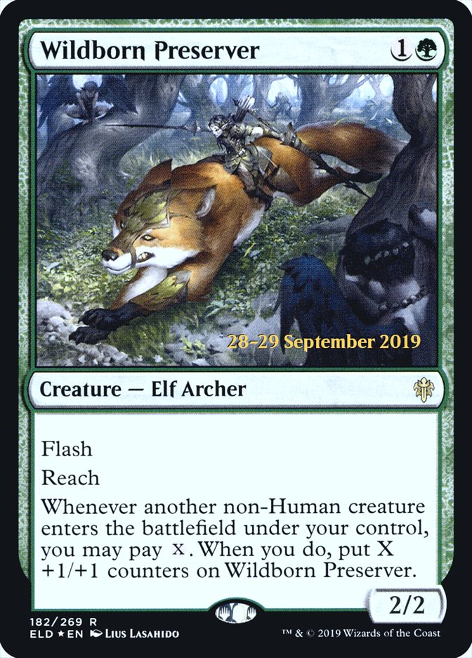 Wildborn Preserver  [Throne of Eldraine Prerelease Promos] (PELD 182S)