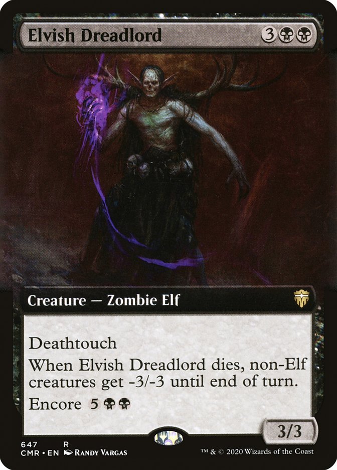 Elvish Dreadlord (Extended Art) [Commander Legends] (CMR 647)