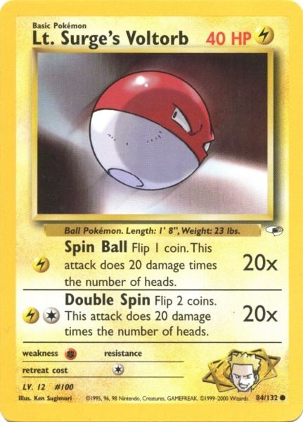 Lt. Surge's Voltorb (84/132) [Gym Heroes]