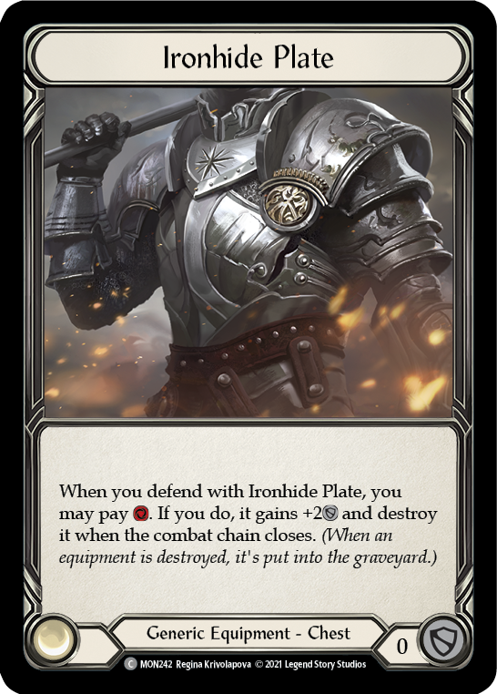 Ironhide Plate (Cold Foil) [MON242-CF] 1st Edition Cold Foil
