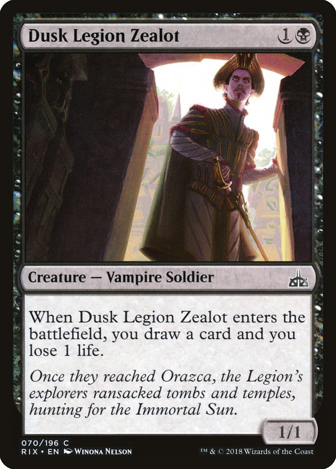Dusk Legion Zealot [Rivals of Ixalan] (RIX 70)