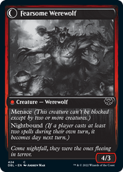 Fearful Villager // Fearsome Werewolf [Innistrad: Double Feature] (DBL 424)