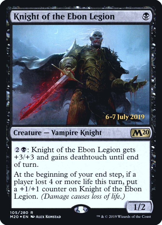 Knight of the Ebon Legion  [Core Set 2020 Prerelease Promos] (PM20 105S)