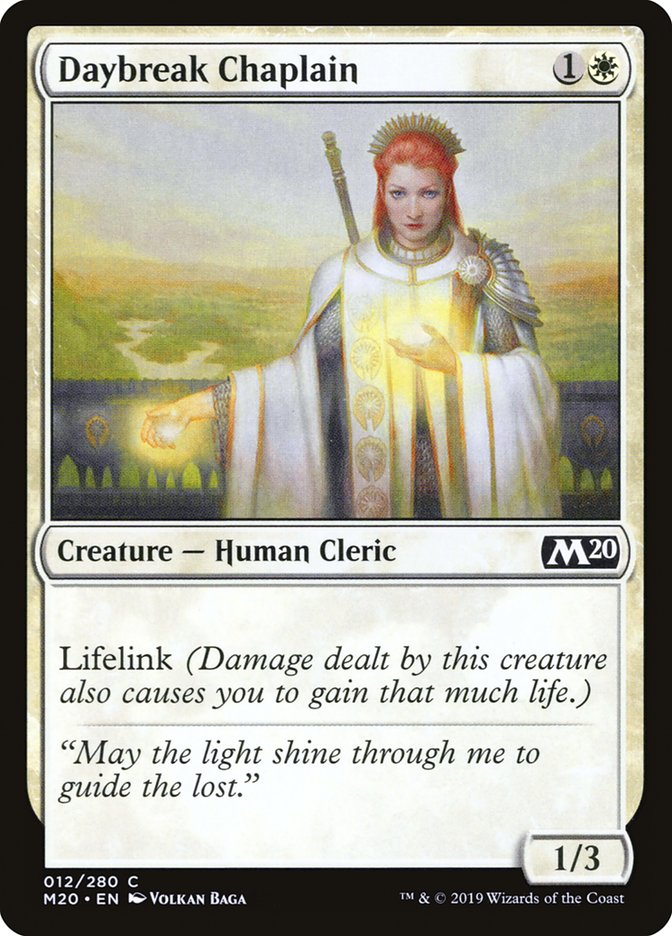 Daybreak Chaplain [Core Set 2020] (M20 12)