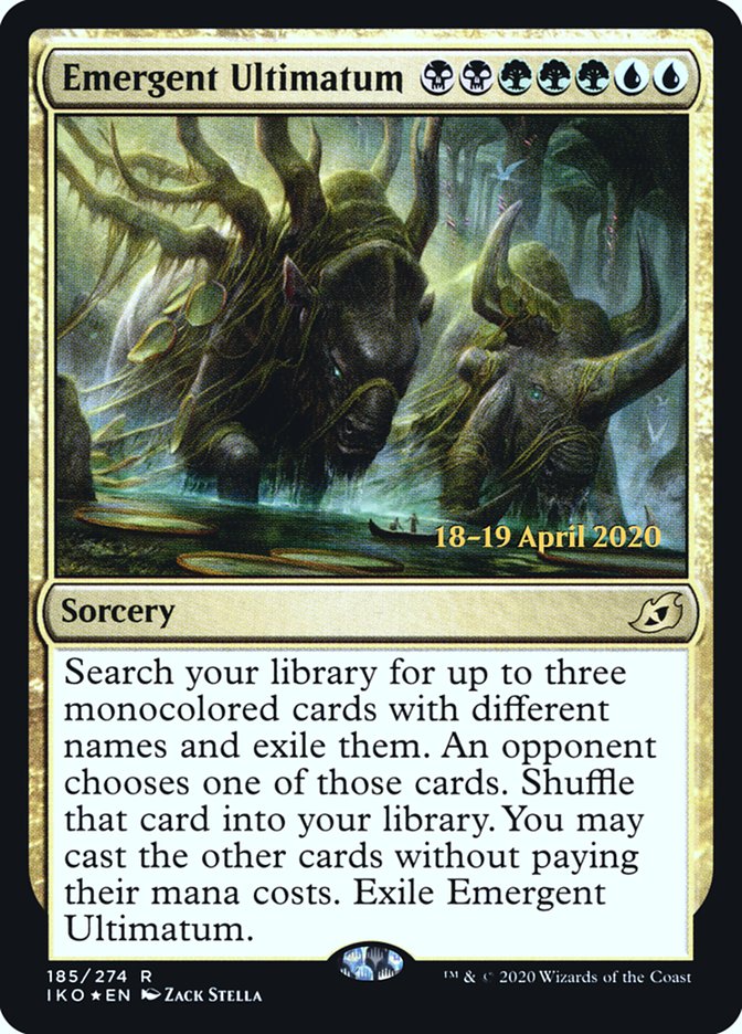 Emergent Ultimatum  [Ikoria: Lair of Behemoths Prerelease Promos] (PIKO 185S)