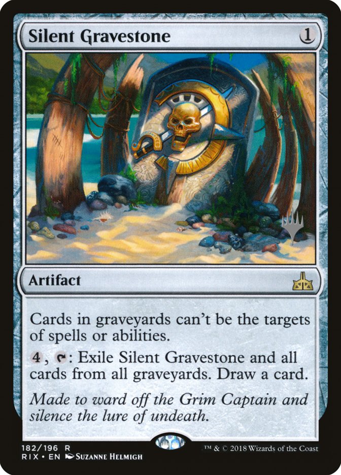 Silent Gravestone (Promo Pack) [Rivals of Ixalan Promos] (PRIX 182P)