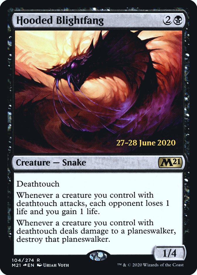 Hooded Blightfang  [Core Set 2021 Prerelease Promos] (PM21 104S)