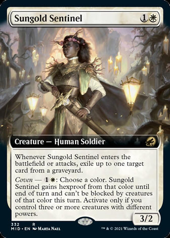 Sungold Sentinel (Extended) [Innistrad: Midnight Hunt] (MID 332)