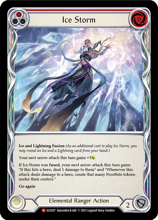 Ice Storm [ELE037] 1st Edition Rainbow Foil