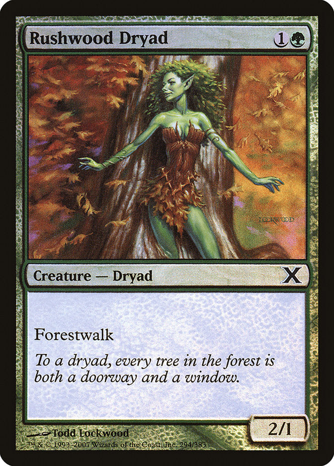 Rushwood Dryad (Premium Foil) [Tenth Edition] (10E 294)