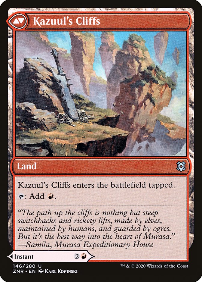 Kazuul's Fury // Kazuul's Cliffs [Zendikar Rising] (ZNR 146)