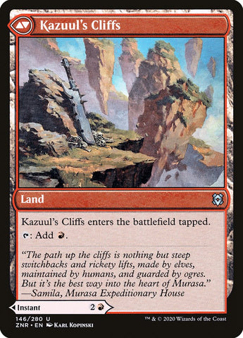 Kazuul's Fury // Kazuul's Cliffs [Zendikar Rising] (ZNR 146)