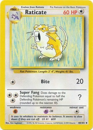 Raticate (40/102) [Base Set]