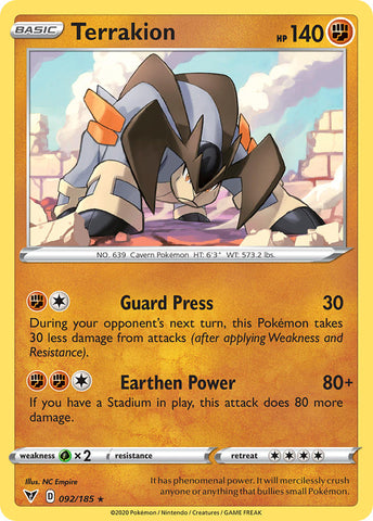 Terrakion (92) [Sword & Shield: Vivid Voltage]