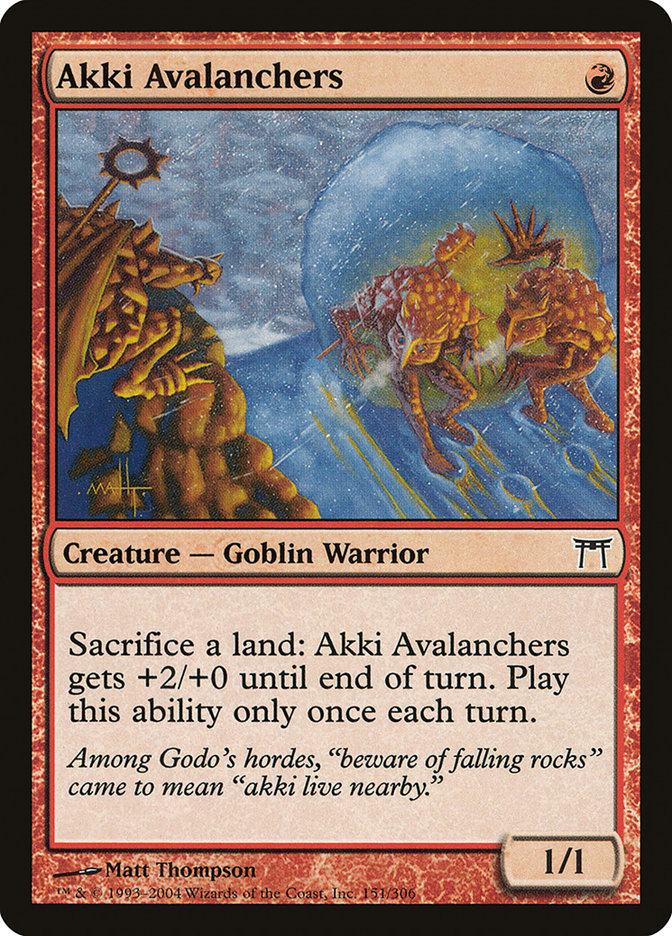 Akki Avalanchers [Champions of Kamigawa] (CHK 151)