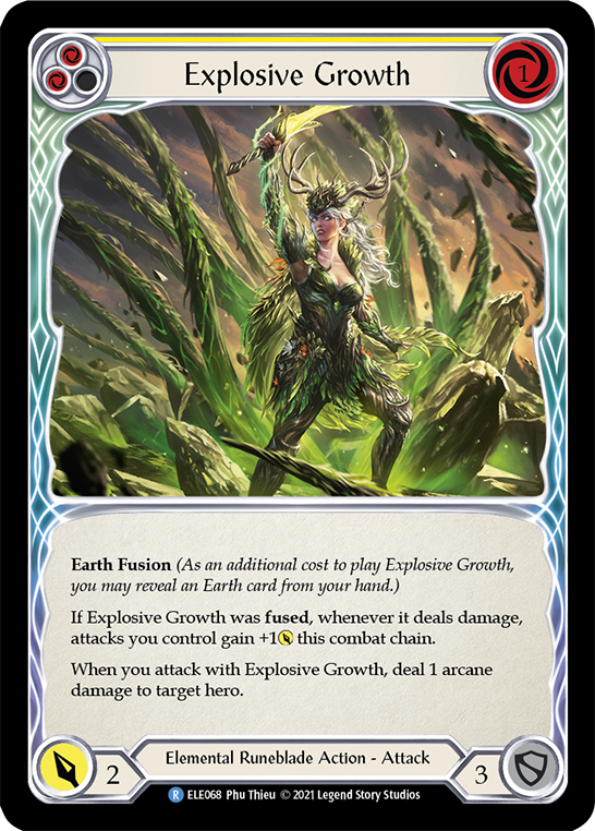Explosive Growth (Yellow) [ELE068] 1st Edition Rainbow Foil