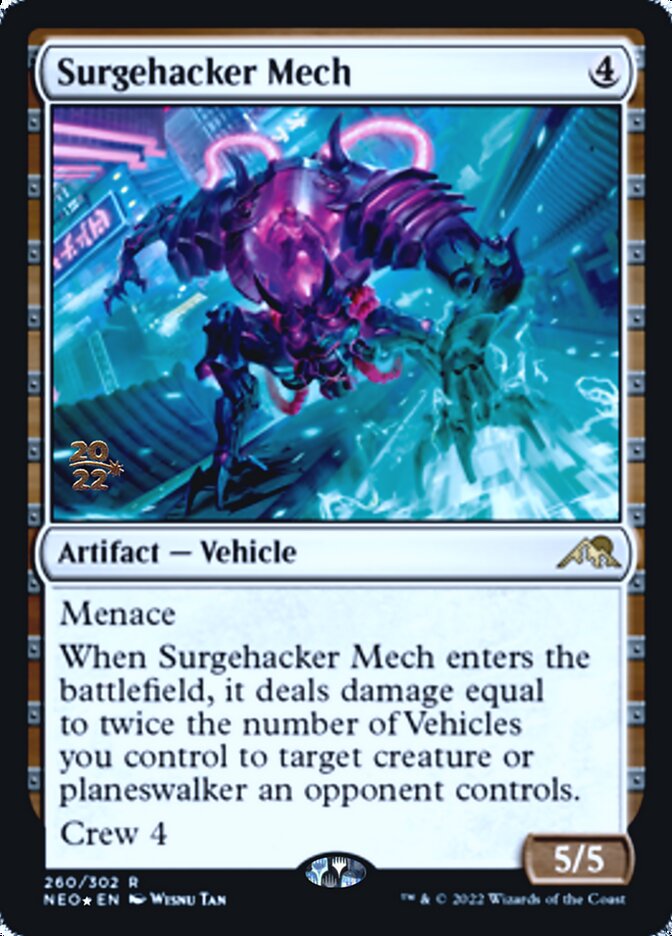 Surgehacker Mech [Kamigawa: Neon Dynasty Prerelease Promos] (PNEO 260)