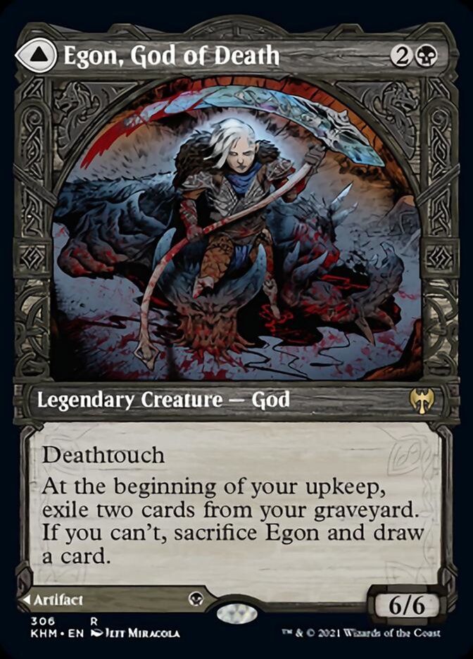 Egon, God of Death // Throne of Death (Showcase) [Kaldheim] (KHM 306)
